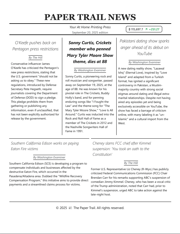 Paper Trail News Interface